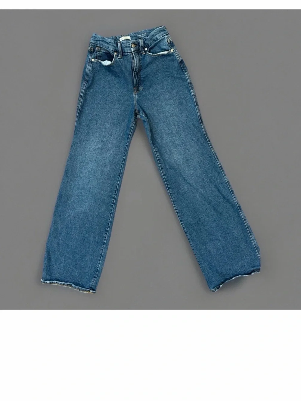 GOOD AMERICAN Womens Good Skate Jeans Size 4/27 High Waisted Blue 90s Fit